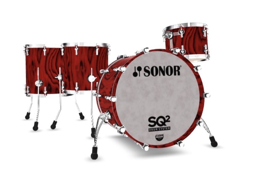 Sonor SQ2 Drum Kit, Fiery Red Satin Shell Pack vbxy8k2b75